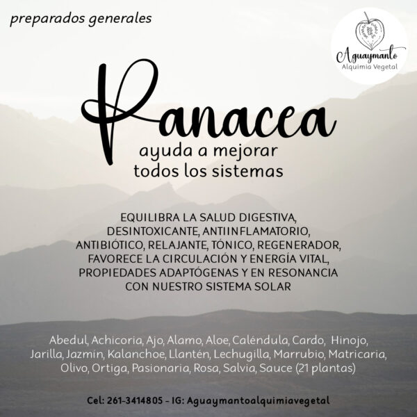 Panacea tintura alquímica x 20 cc