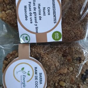 Barras Raw de Coco x 60gr. "Sabores de mi Tierra"