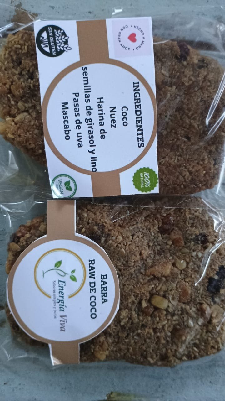 Barras Raw de Coco x 60gr. "Sabores de mi Tierra"